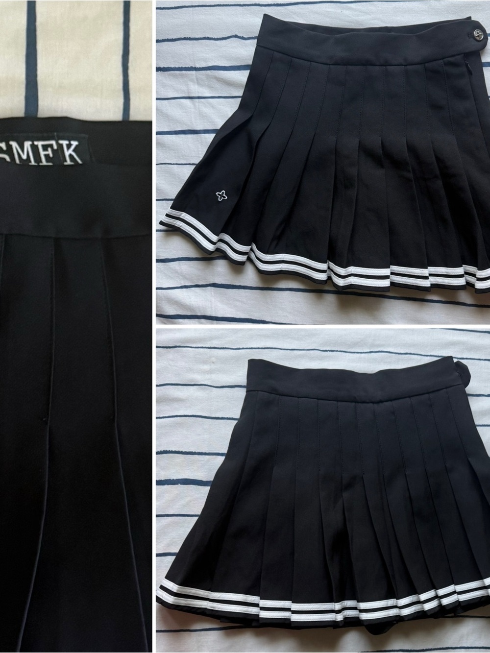 SMFK Black Pleated Tennis Skirt - Picture 1 of 3